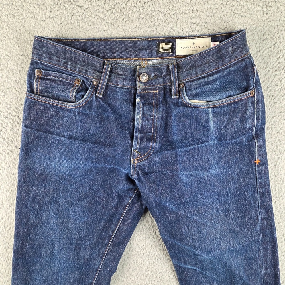 Imogene + Willie Barton Slim Selvedge Jeans Mens 31 (30x29) Denim Made in USA - Picture 3 of 12